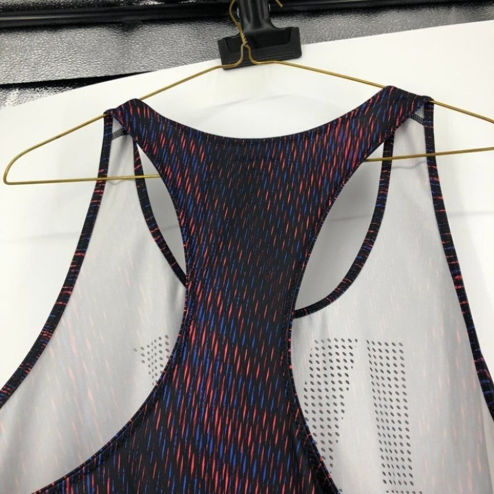Ivy Park Laser Cut perforated blue red racerback tank top medium - Picture 8 of 13